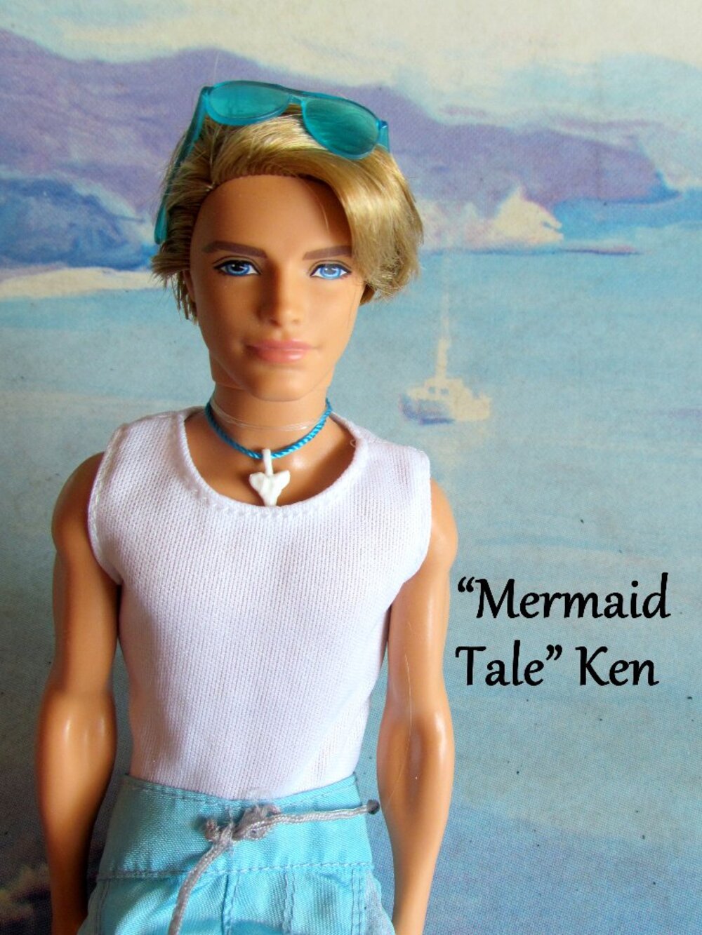 KEN, MERMAID TALE HANDSOME BARBIE BOYFRIEND DOLL w ROOTED BLOND HAIR